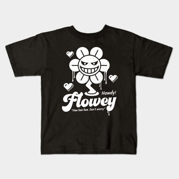 Howdy! Flowey Kids T-Shirt by logozaste